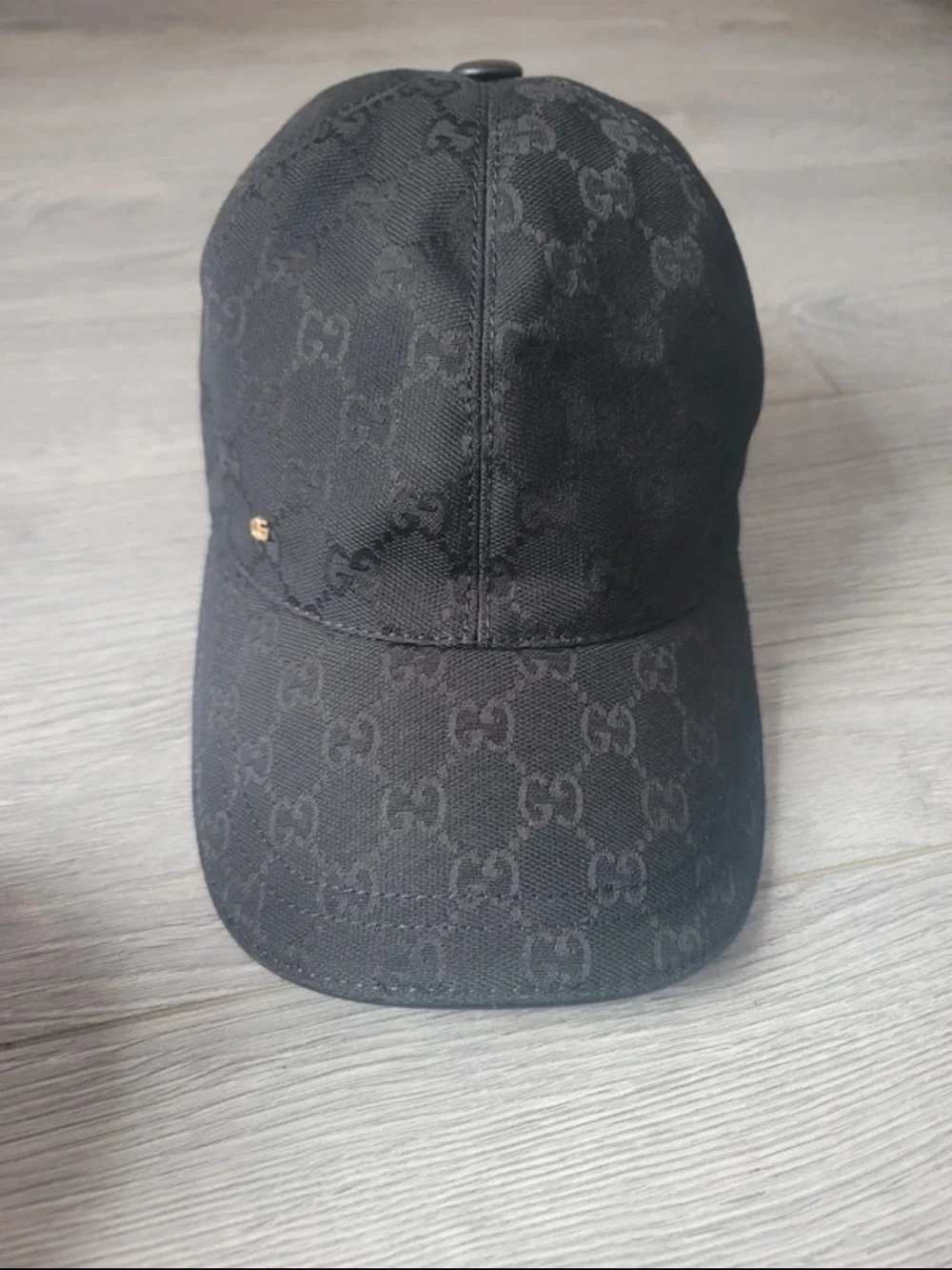 Gucci Black GG Monogram Baseball Cap